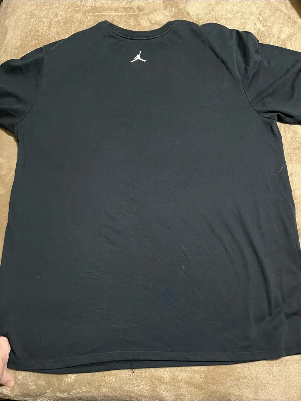Jordan Black Dri-FIT Logo Tee with White Jumpman
